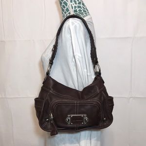 Elegant Brown Leather Shoulder Bag
